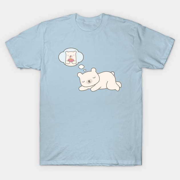 Cute and Kawaii Polar Bear T-Shirt by happinessinatee